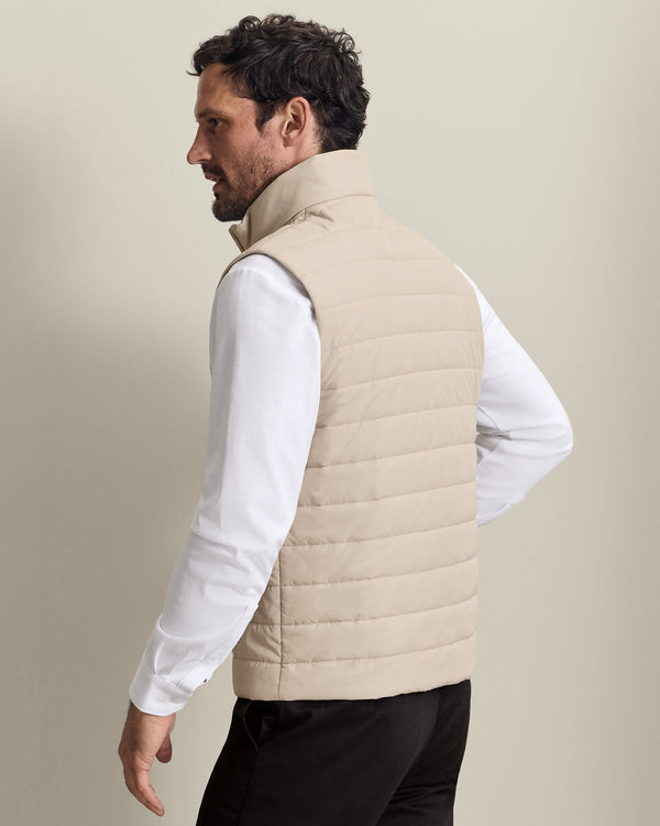 Lightweight Quilted Vest - Stone