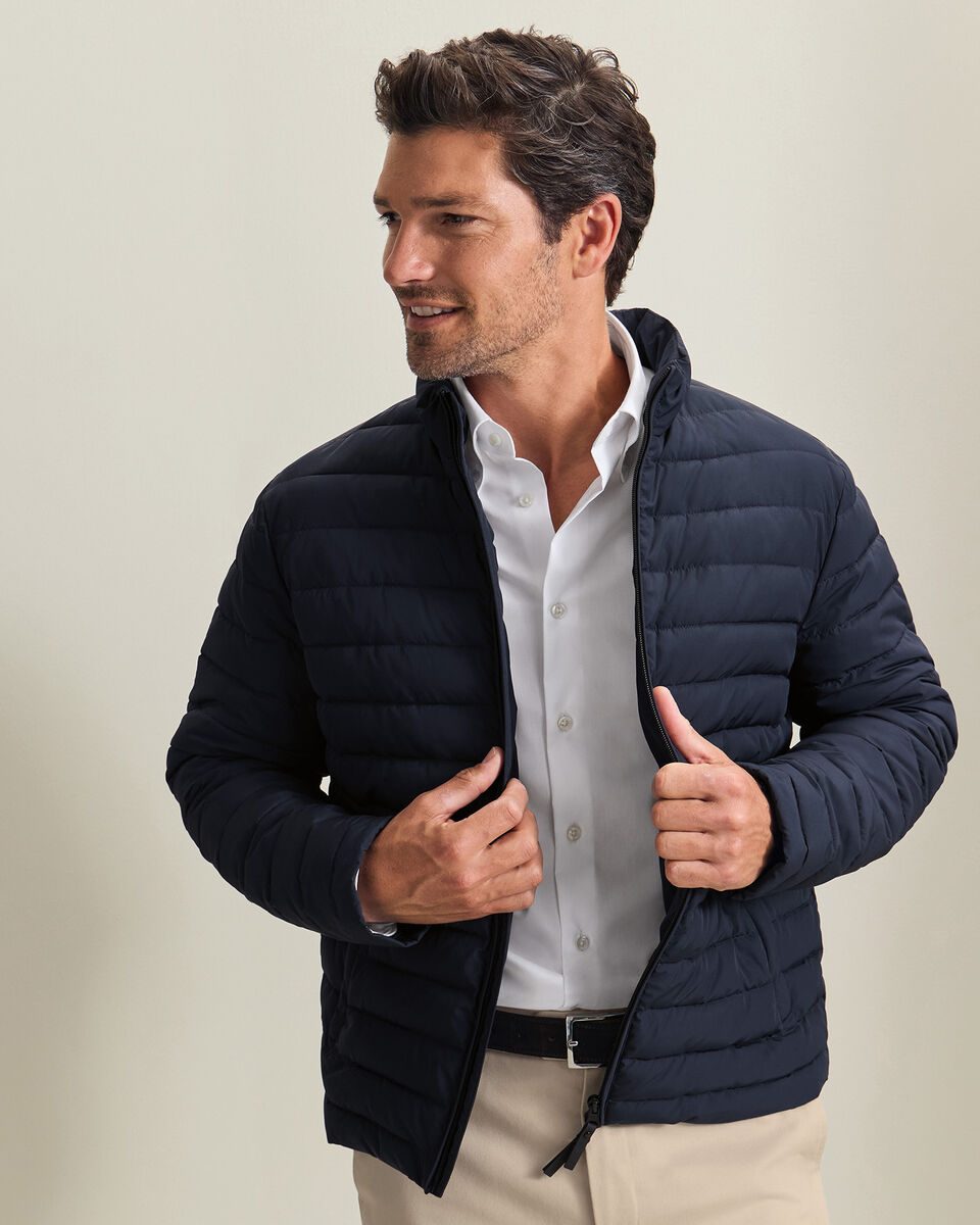 Lightweight Quilted Jacket - Navy Main image