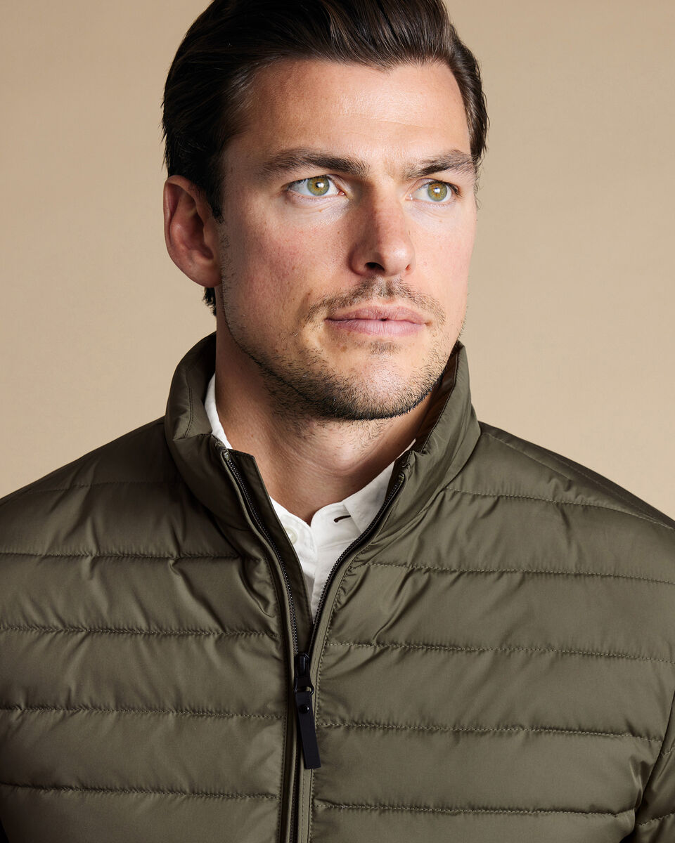 Olive Green Lightweight Quilted Jacket