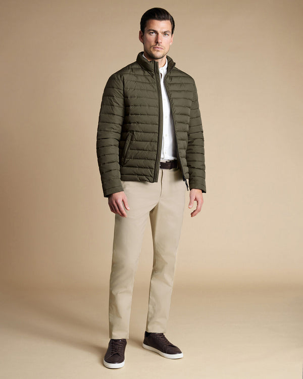 Olive Green Lightweight Quilted Jacket