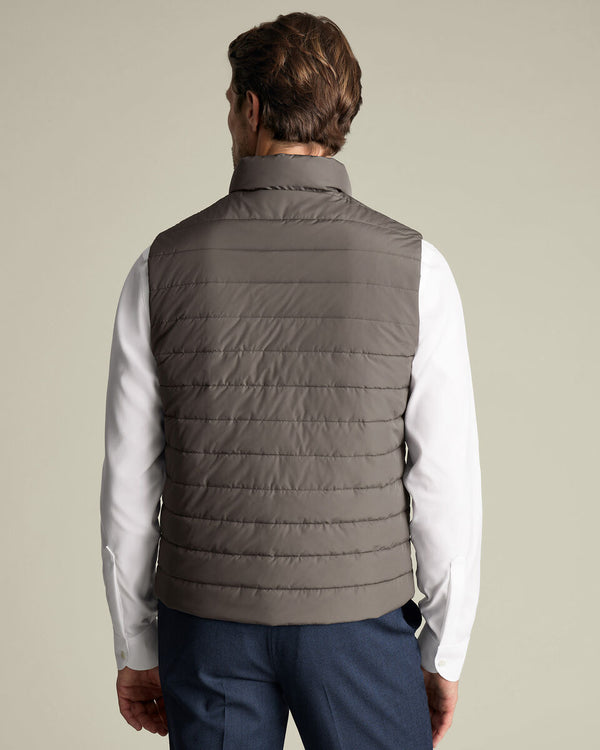 Lightweight Quilted Vest - Gray