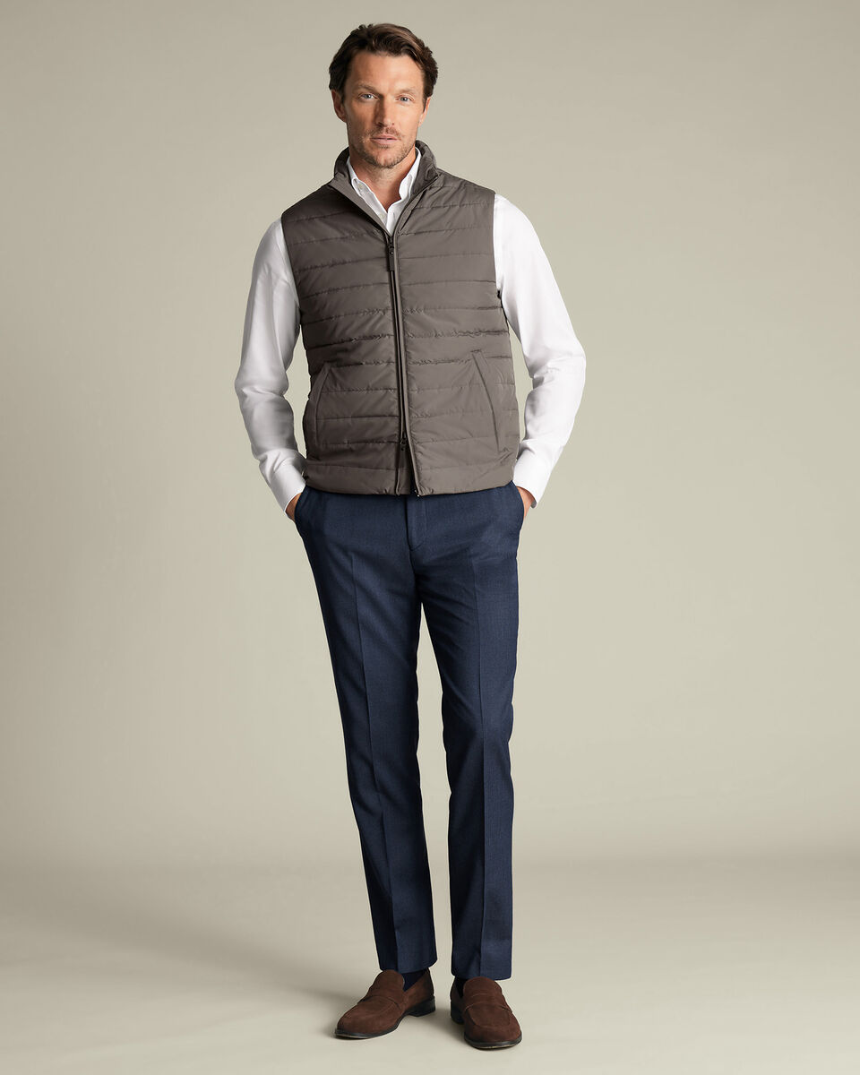 Lightweight Quilted Vest - Gray