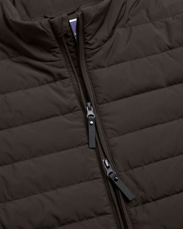 Lightweight Quilted Vest - Chocolate