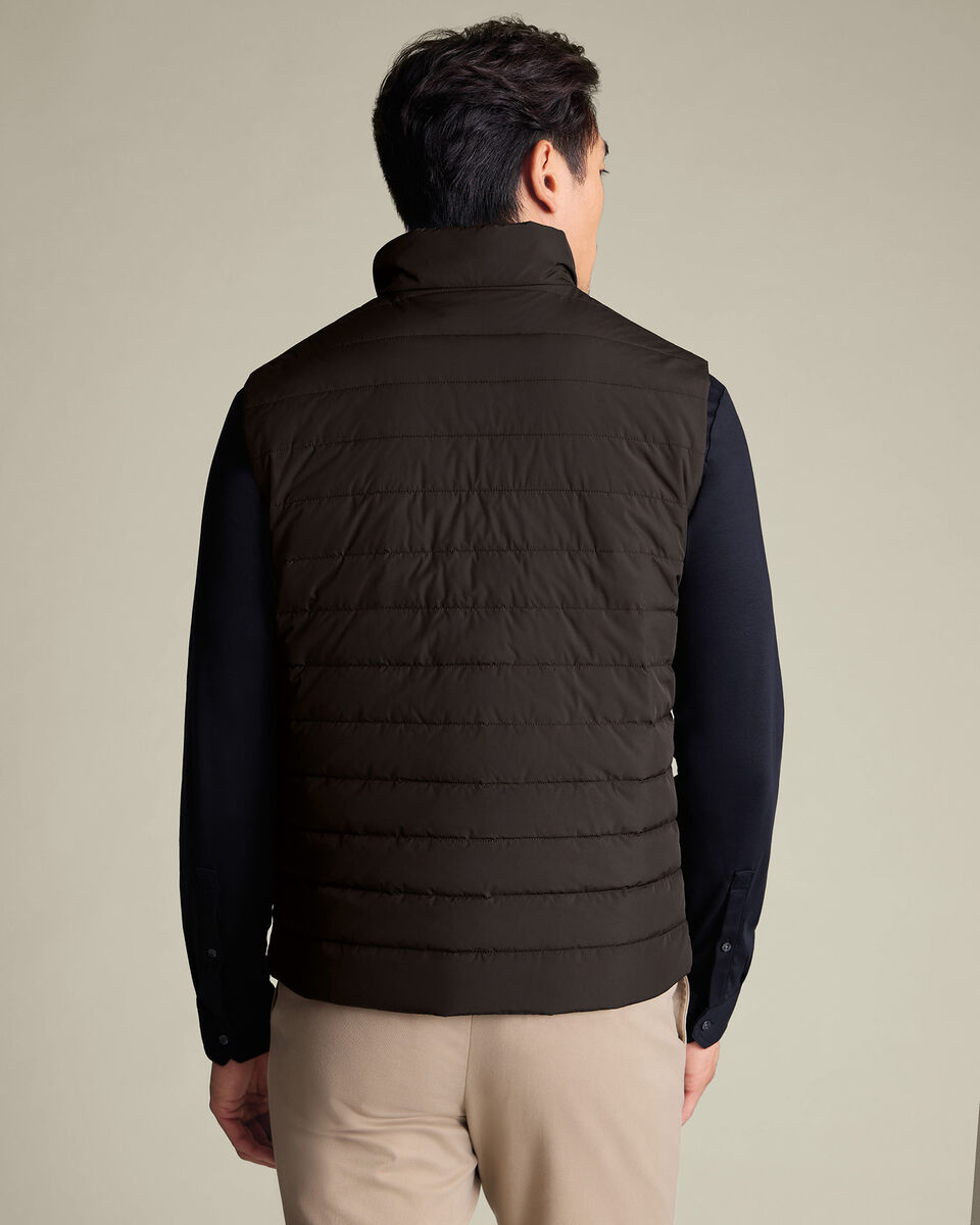 Lightweight Quilted Vest - Chocolate