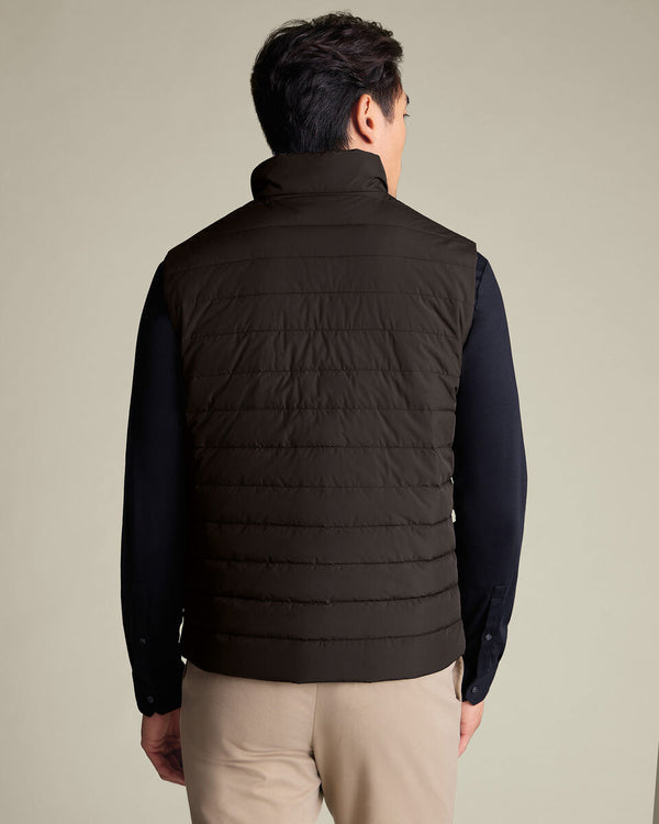 Lightweight Quilted Vest - Chocolate