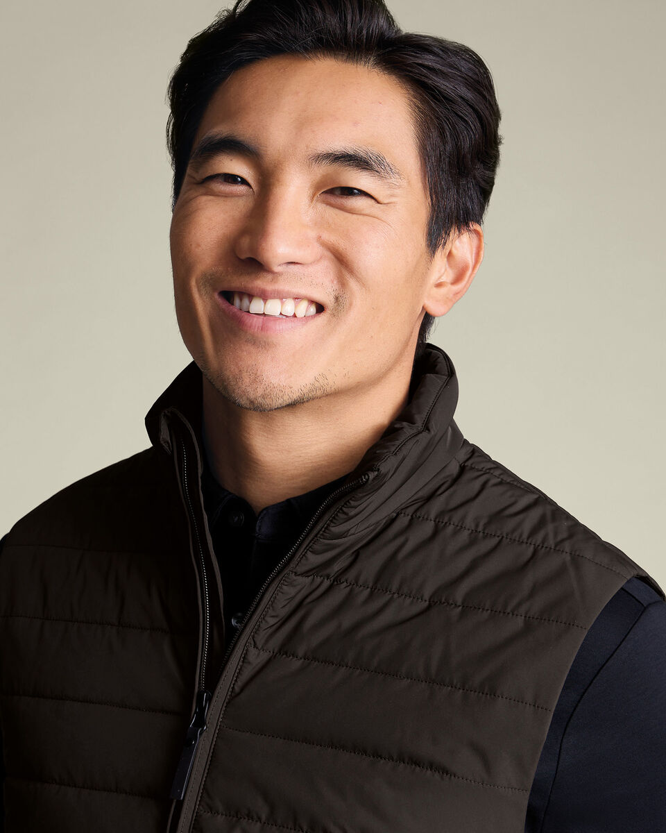 Lightweight Quilted Vest - Chocolate