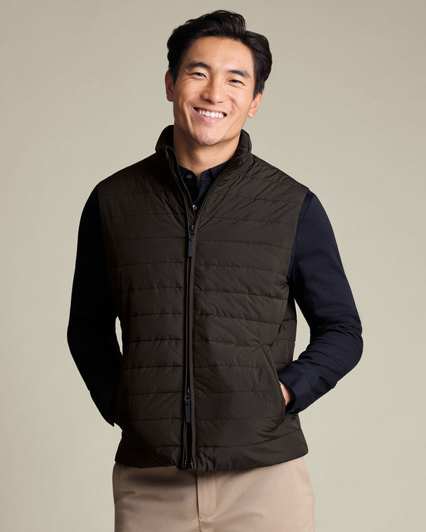 Lightweight Quilted Vest - Chocolate