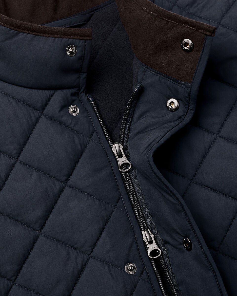 Diamond Quilted Jacket - Navy