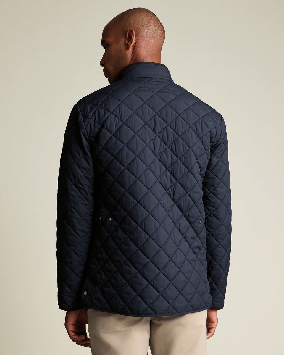 Diamond Quilted Jacket - Navy Secondary image