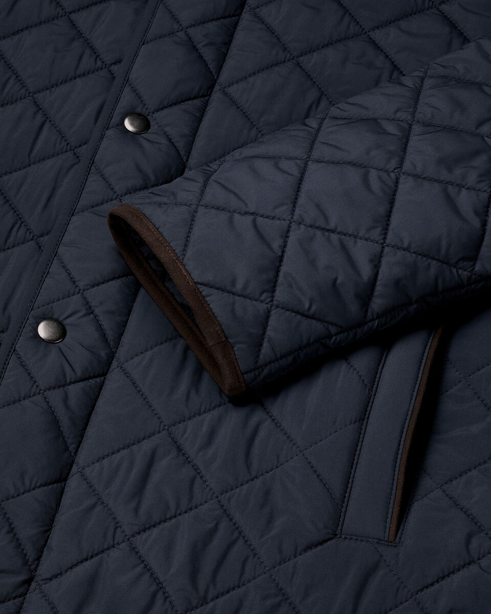 Diamond Quilted Jacket - Navy