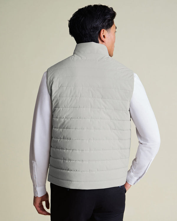 Lightweight Quilted Vest - Silver Gray