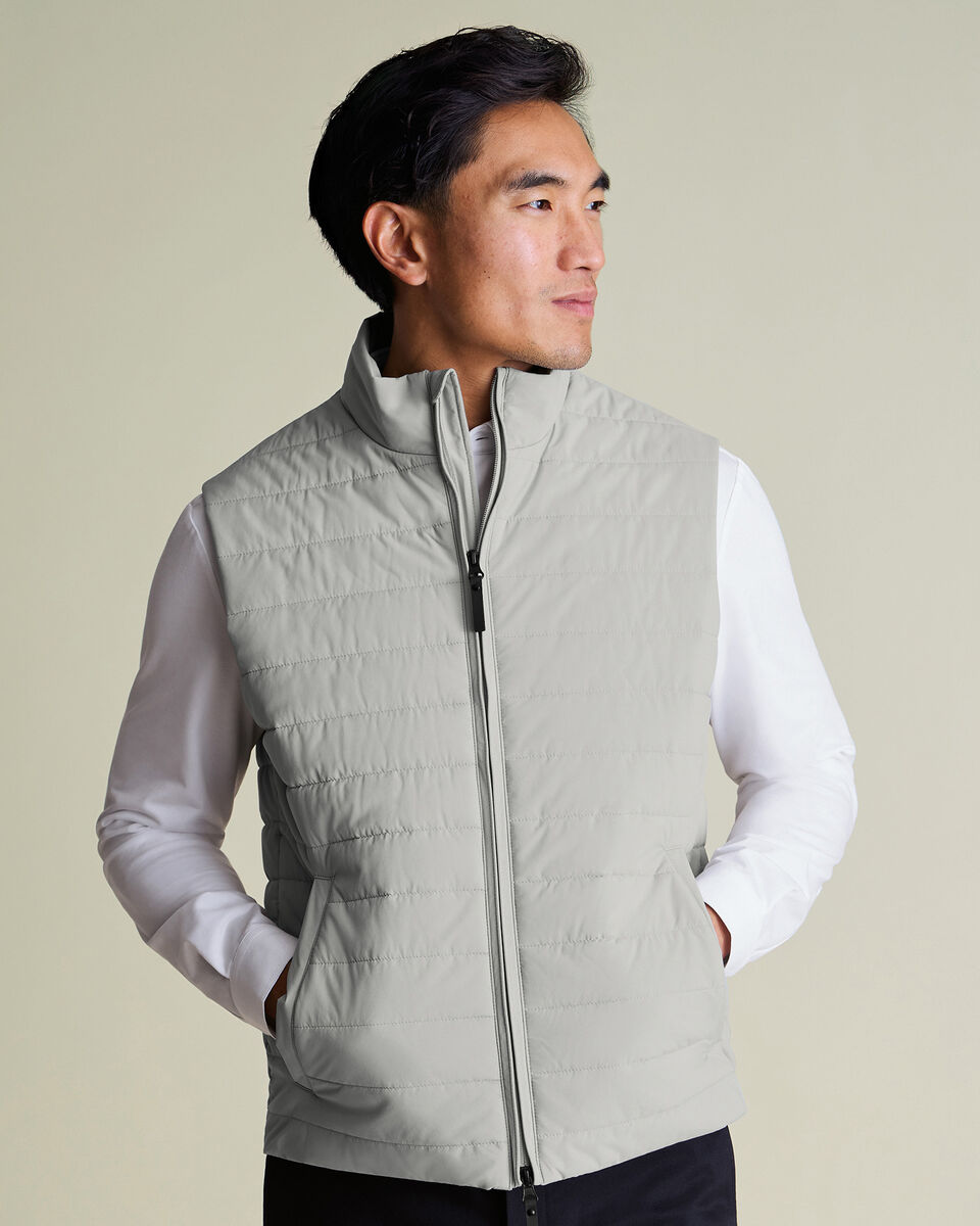 Lightweight Quilted Vest - Silver Gray Main image
