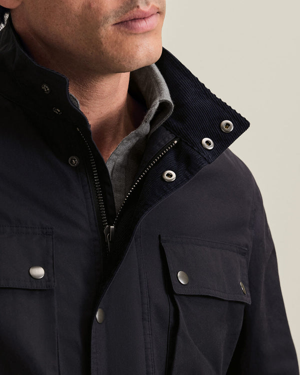 Waxed Jacket - Navy
