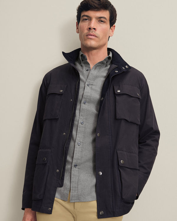 Waxed Jacket - Navy