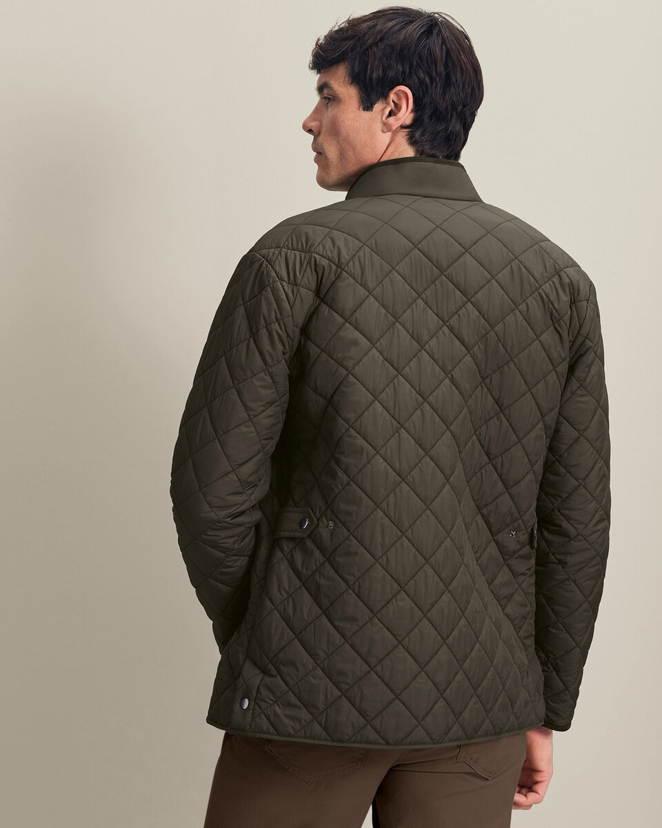 Diamond Quilted Jacket - Olive Secondary image