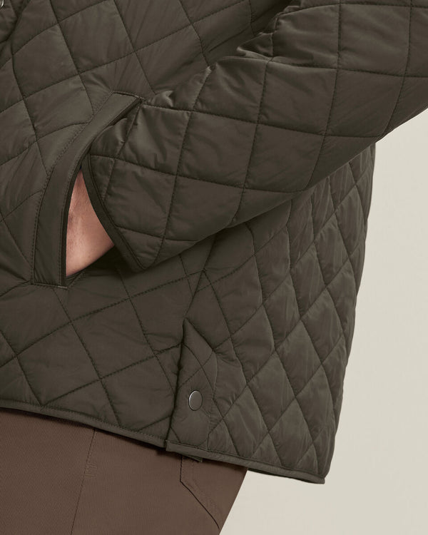 Diamond Quilted Jacket - Olive