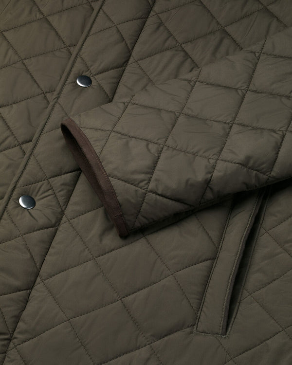 Diamond Quilted Jacket - Olive