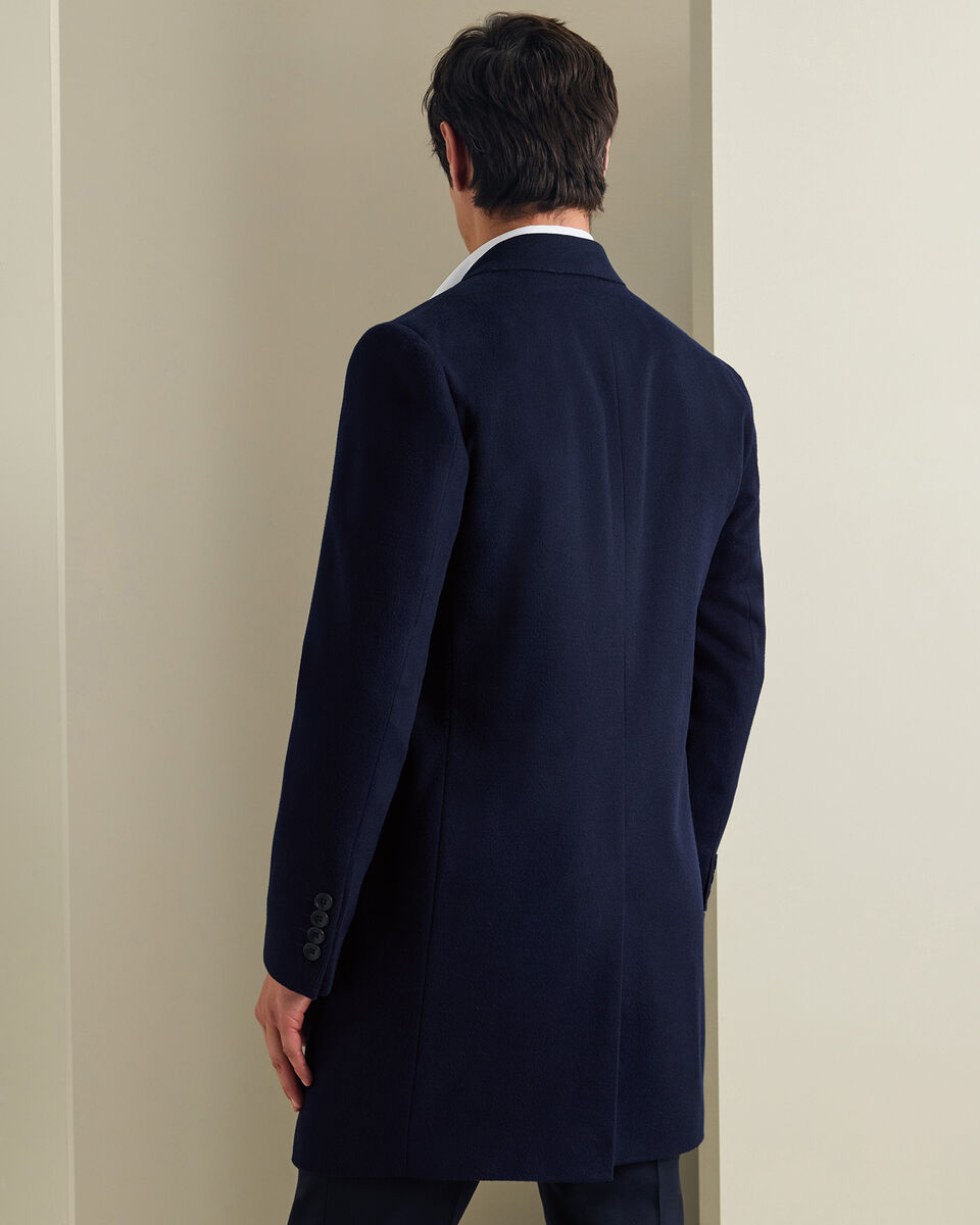 Pure Wool Overcoat - Navy Secondary image