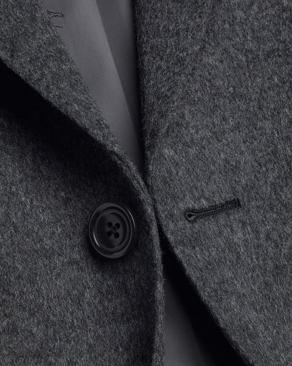 Pure Wool Overcoat - Dark Gray