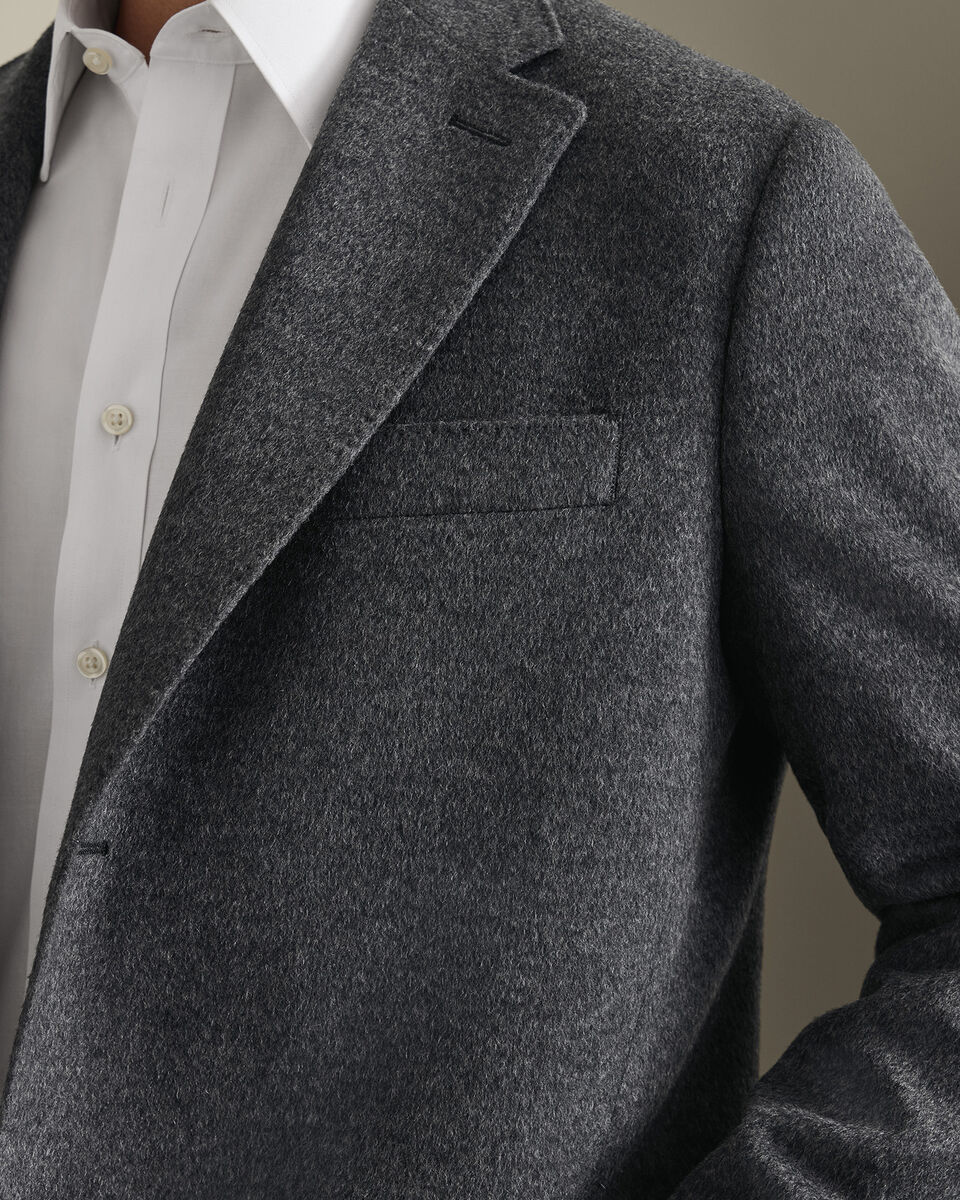 Pure Wool Overcoat - Dark Gray
