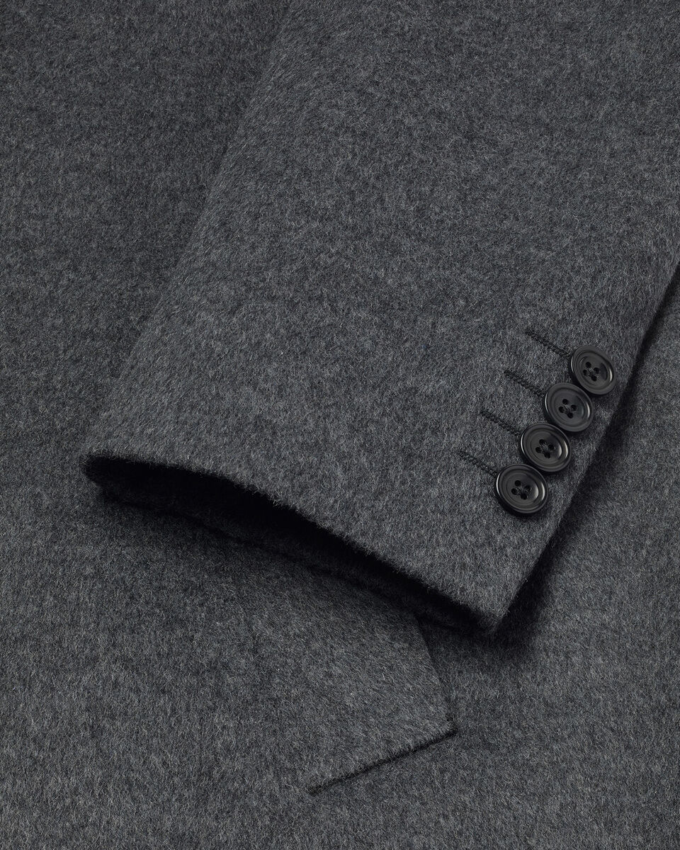 Pure Wool Overcoat - Dark Gray