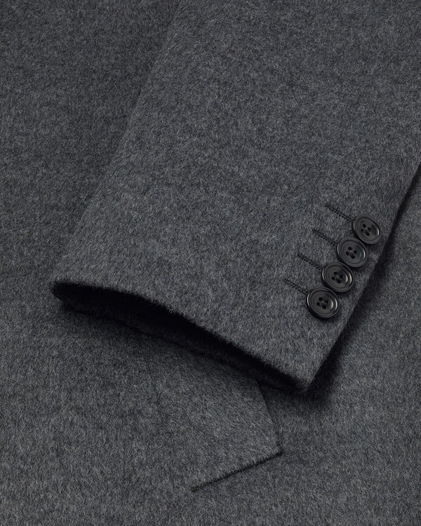 Pure Wool Overcoat - Dark Gray