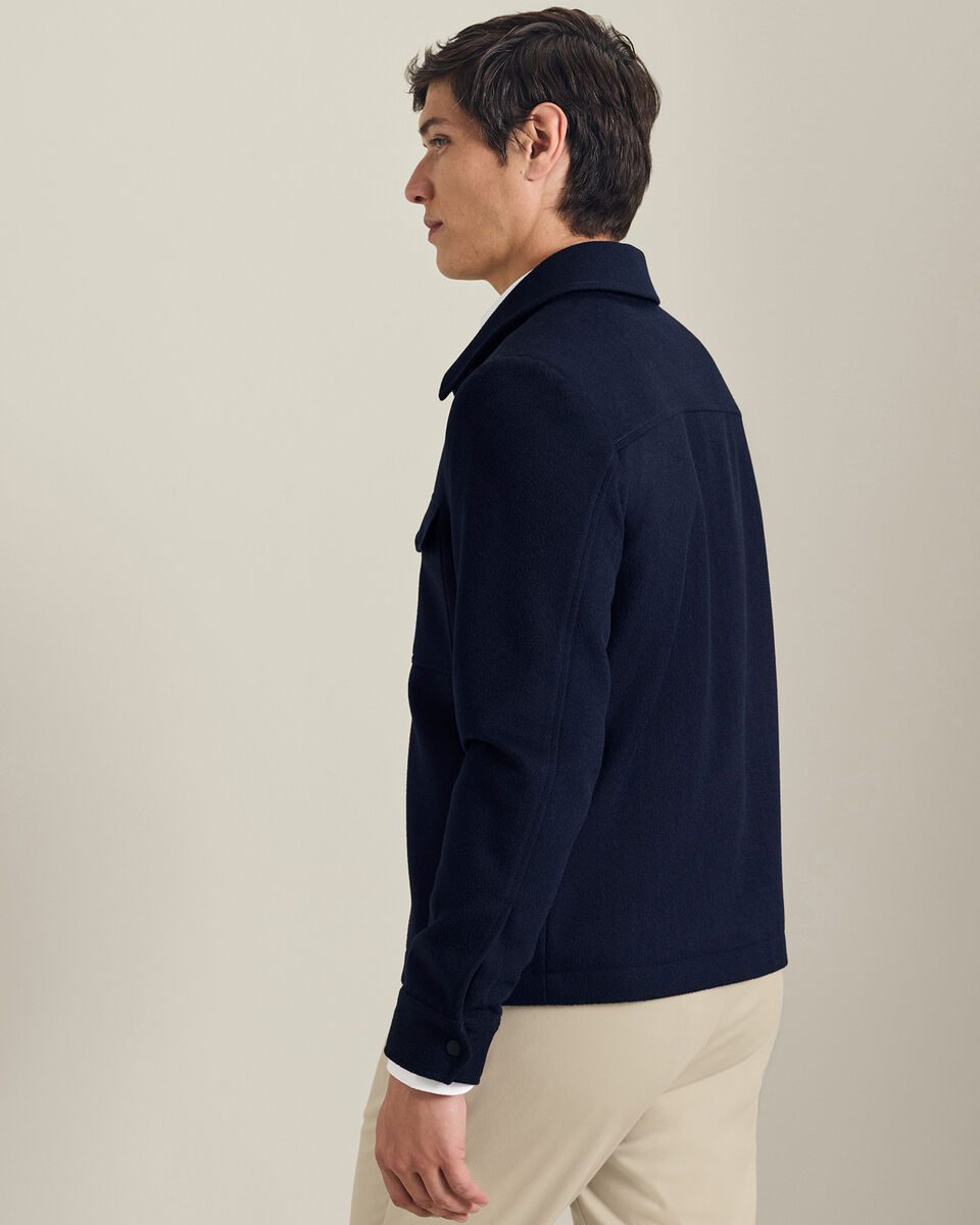 Wool Harrington Jacket - Navy Secondary image