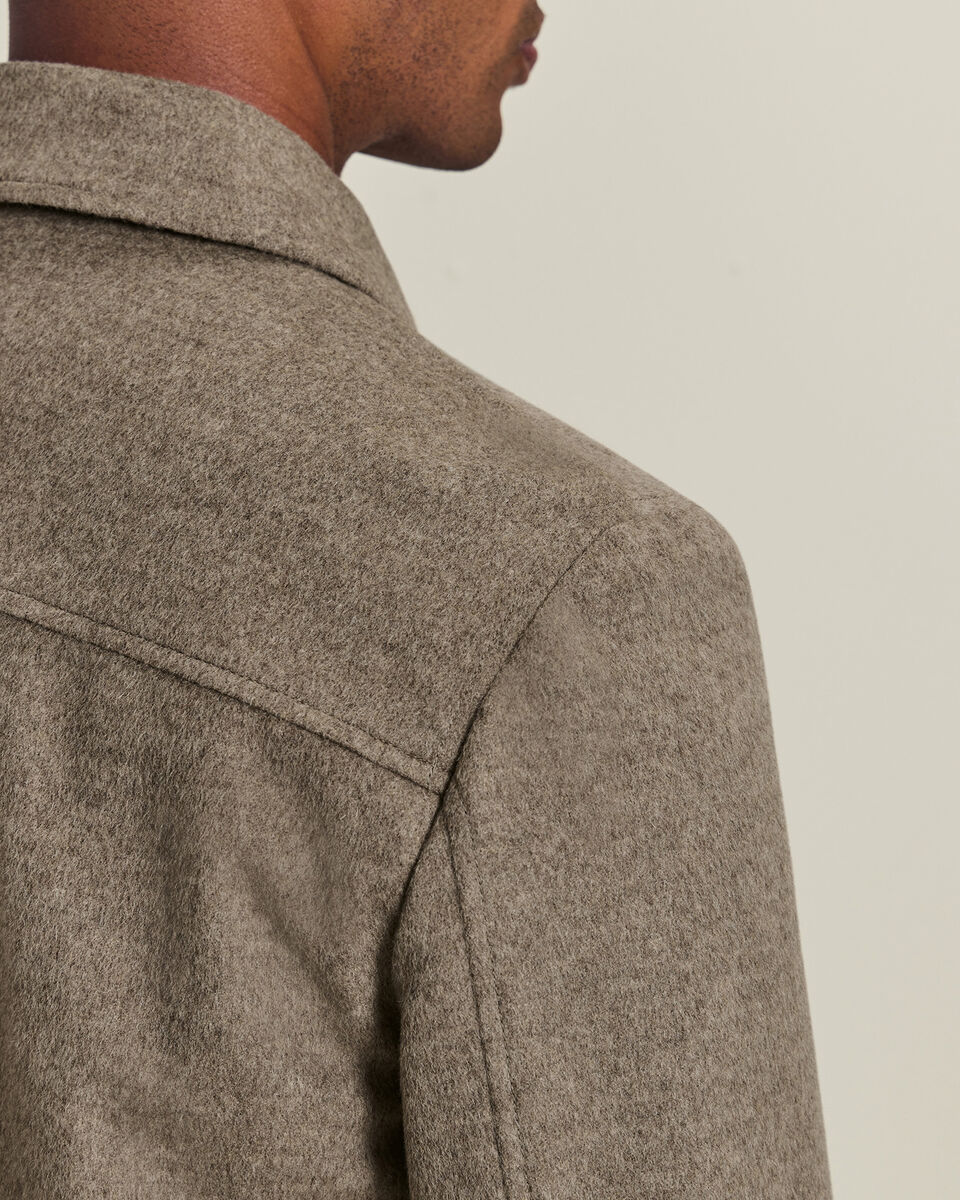 Oatmeal Wool Harrington Jacket