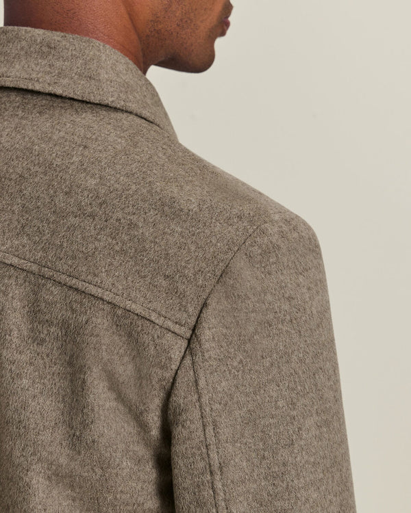 Oatmeal Wool Harrington Jacket