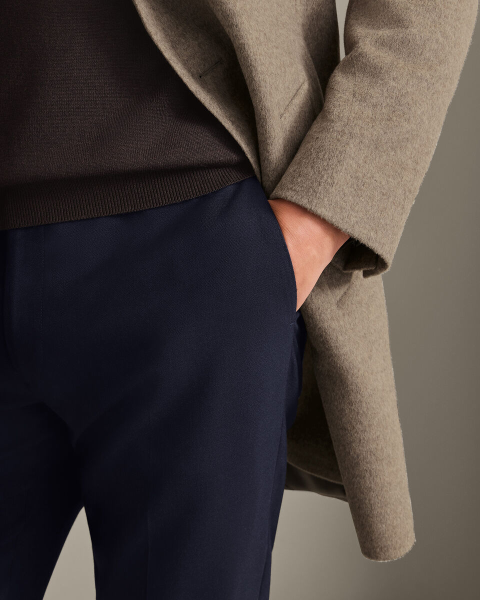 Pure Wool Overcoat - Oatmeal