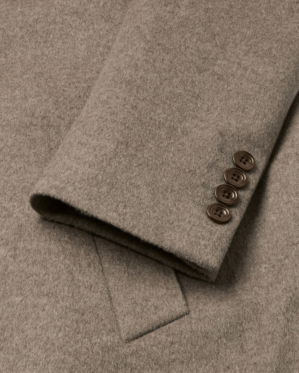 Pure Wool Overcoat - Oatmeal
