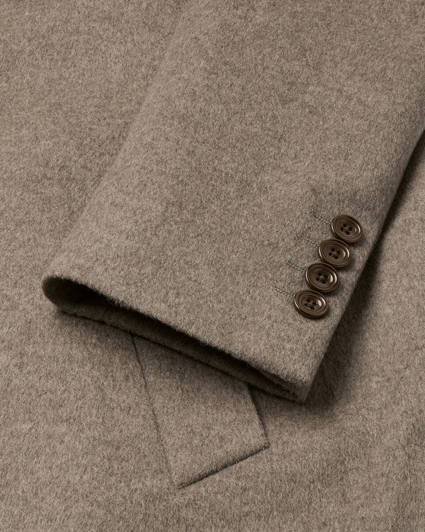Pure Wool Overcoat - Oatmeal