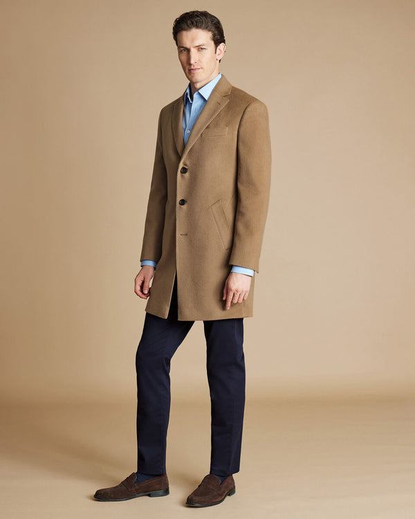 Light Camel Wool Overcoat