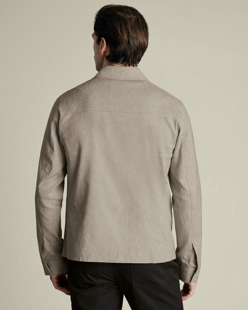 Linen Cotton Harrington Jacket – Limestone