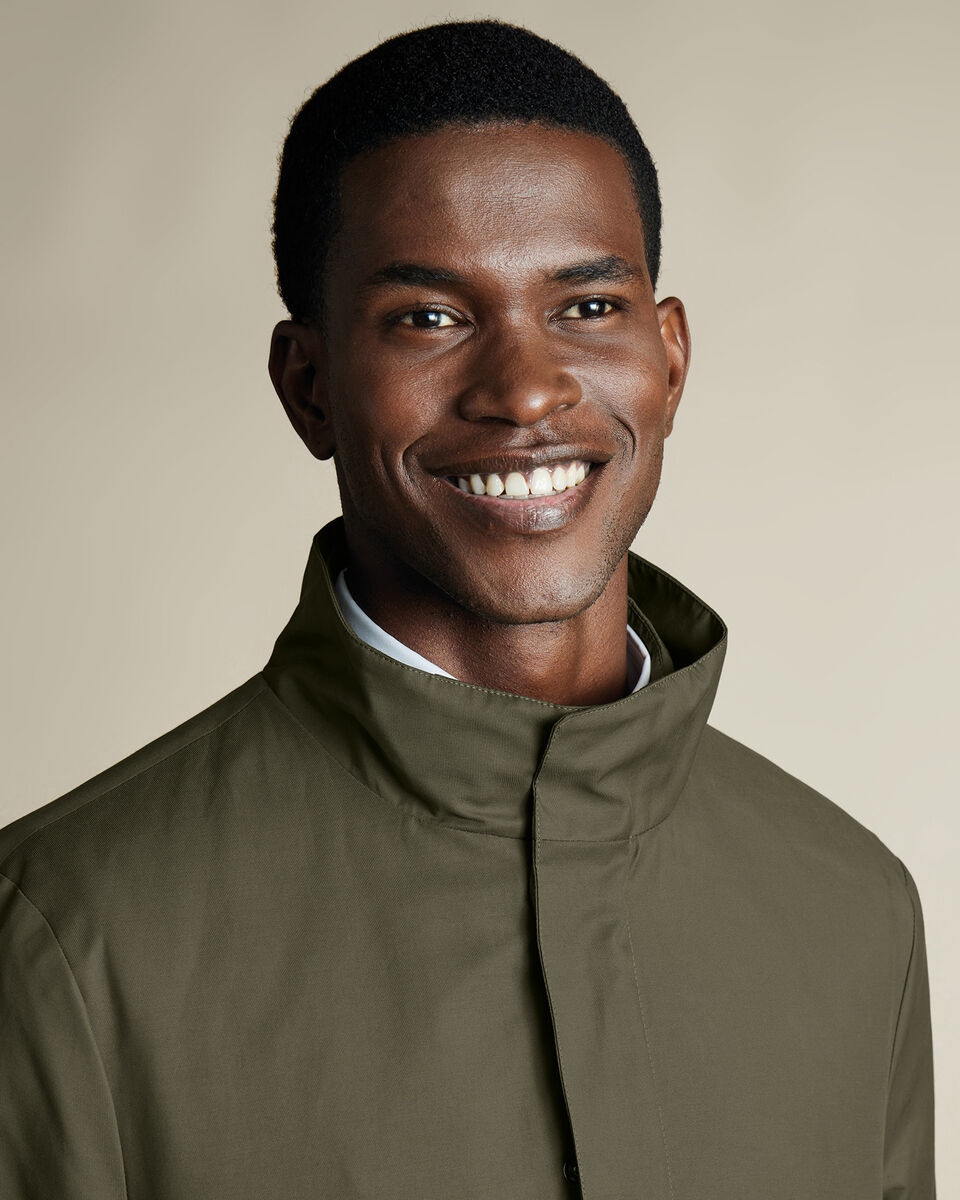 Olive Green 3 in 1 Rain Mac with Detachable Vest