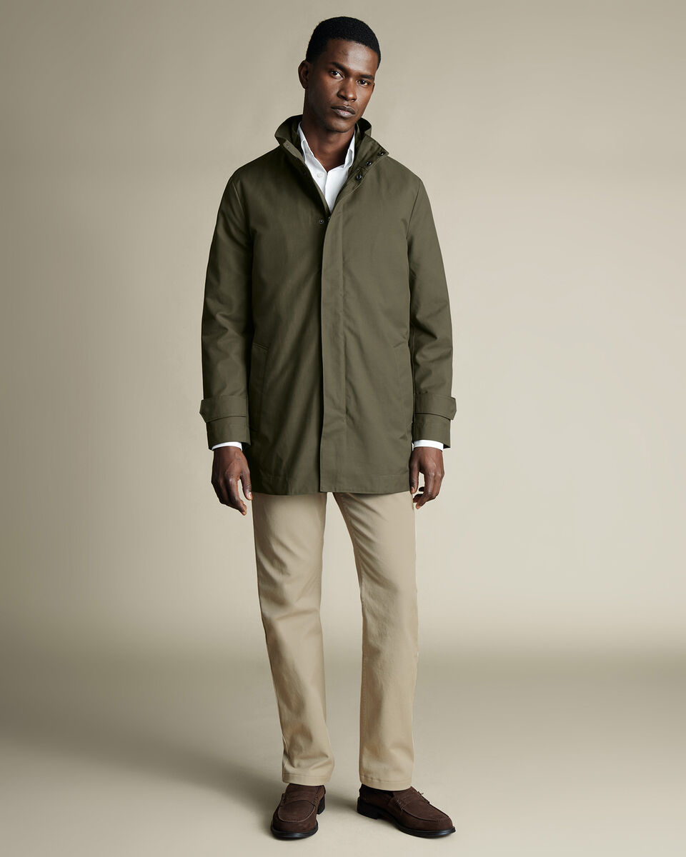Olive Green 3 in 1 Rain Mac with Detachable Vest