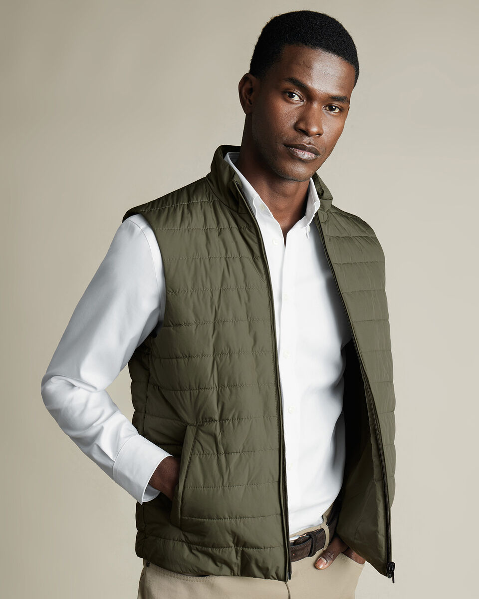 Olive Green 3 in 1 Rain Mac with Detachable Vest