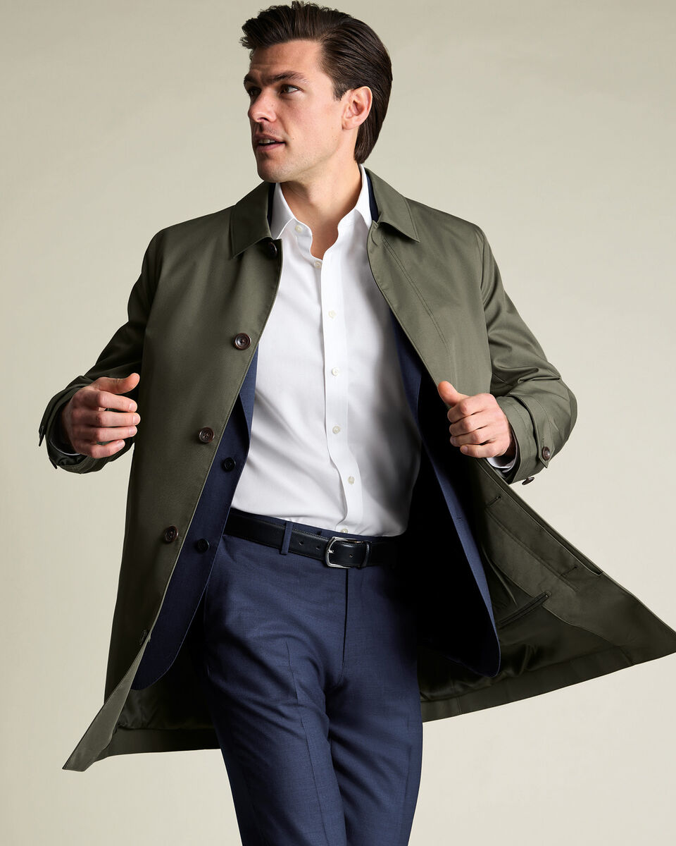 Showerproof Raincoat - Olive Green Main image