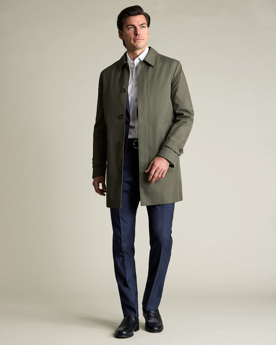 Showerproof Raincoat - Olive Green