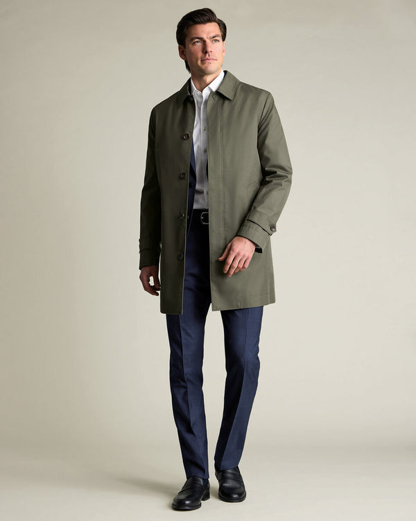 Showerproof Raincoat - Olive Green