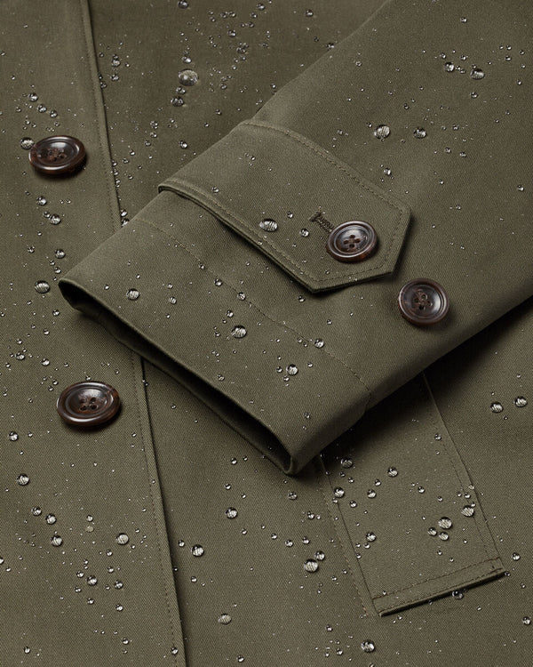 Showerproof Raincoat - Olive Green