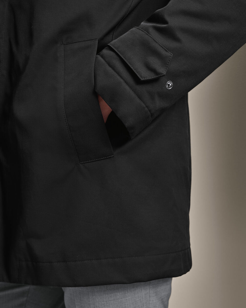3 in 1 Raincoat with Detachable Vest - Black
