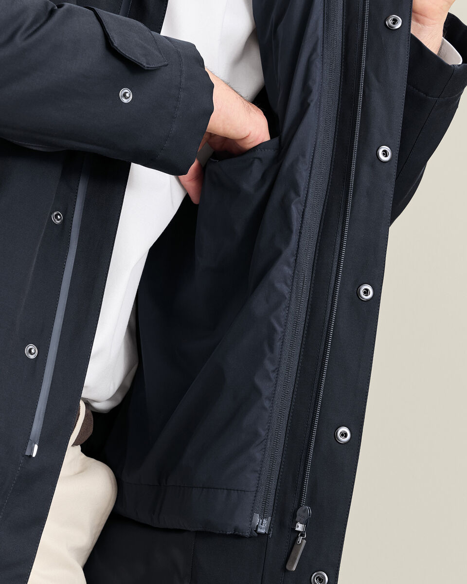 3 in 1 Raincoat with Detachable Vest - Navy
