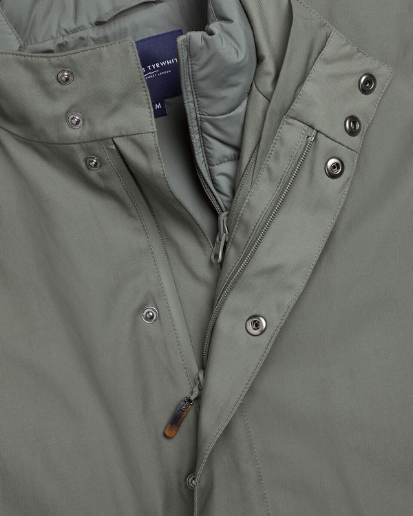 3 in 1 Raincoat With Detachable Vest - Sage Green