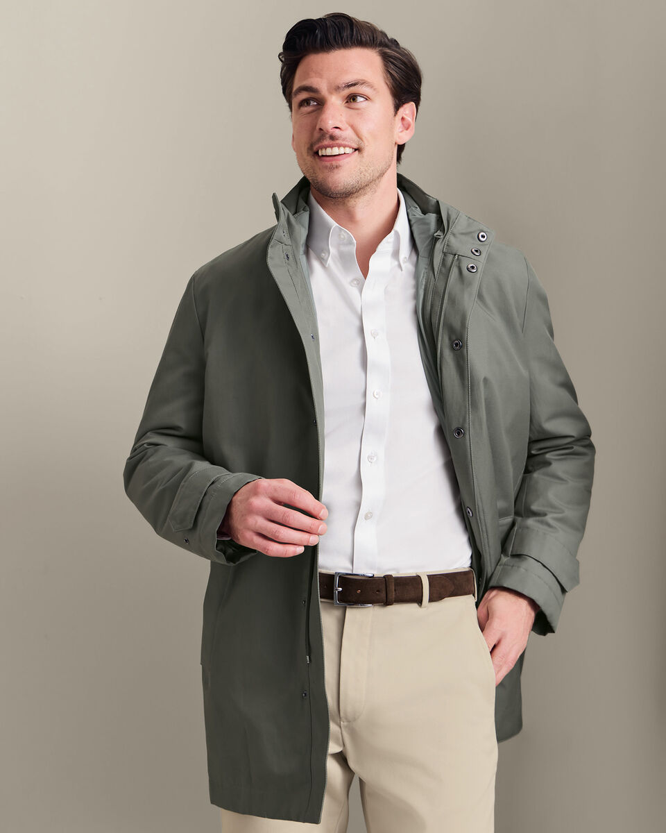 3 in 1 Raincoat With Detachable Vest - Sage Green