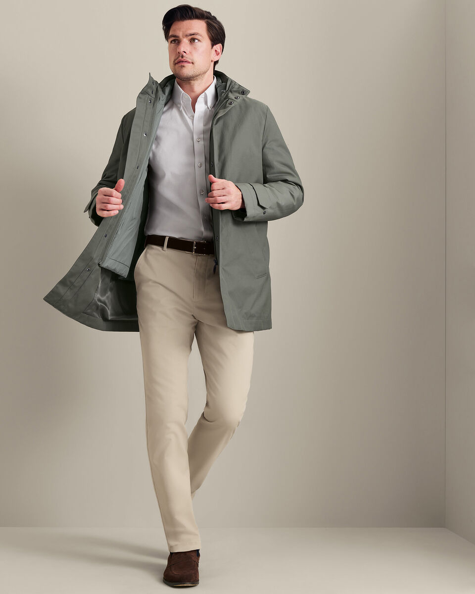 3 in 1 Raincoat With Detachable Vest - Sage Green