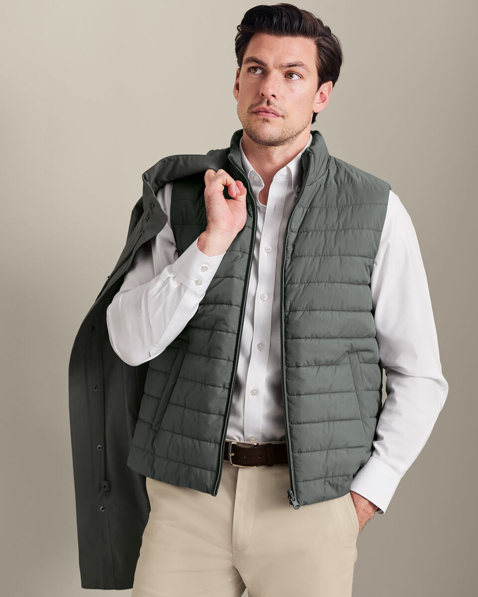 3 in 1 Raincoat With Detachable Vest - Sage Green