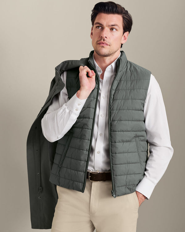 3 in 1 Raincoat With Detachable Vest - Sage Green