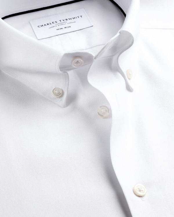 Non-Iron Twill Shirt - White