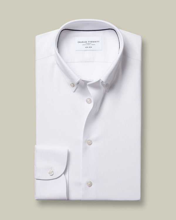 Non-Iron Twill Shirt - White